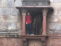 Aaron in an old stone building