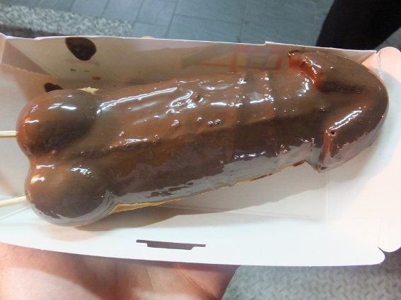 Chocolate covered penis waffle