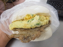 Egg meat bun sandwich