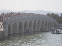 Famous bridge at summer palace in beijing