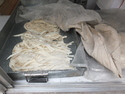 Fresh noodles in jiayuguan market