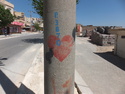 Heart on a post