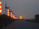 Lit up xian city wall