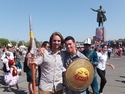 Me and guy with spear and shield