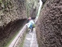 Moriah descending steep huangshan steps