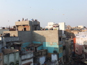 Muslim part of ahmedabad full of people flying kites