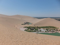 Oasis in dunhuang sand dunes