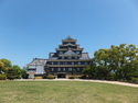 Okayama castle from the front
