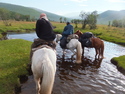 Our first horseback river crossing
