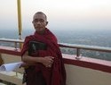 Our monk friend on top of mandalay hill