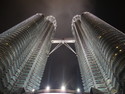 Petronas towers at night perspective