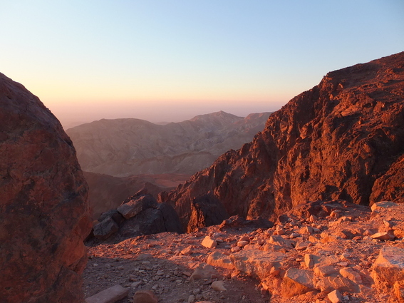 Sunset over Wadi Musa, from outside the cave