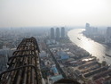 Stunning view of bangkok from the very top of the top of an abandon skyscraper