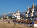 Stupas outside monastery