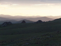 Sundown on the mongolian landscape