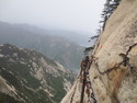 Trail on the edge of a cliff at huashan