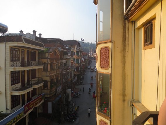 View up the main street in Sapa