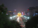 View down xian street at night from the south gate