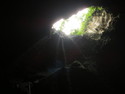 Water falling in niah cave
