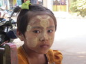 Young girl with painted face
